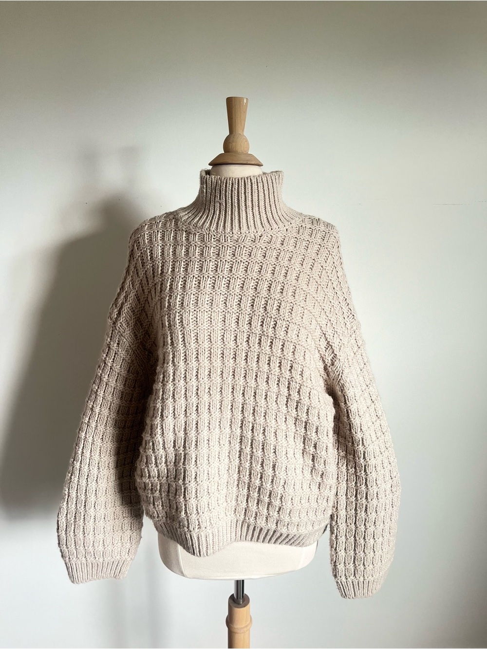 H&M Cozy Cream Turtleneck Knit Sweater